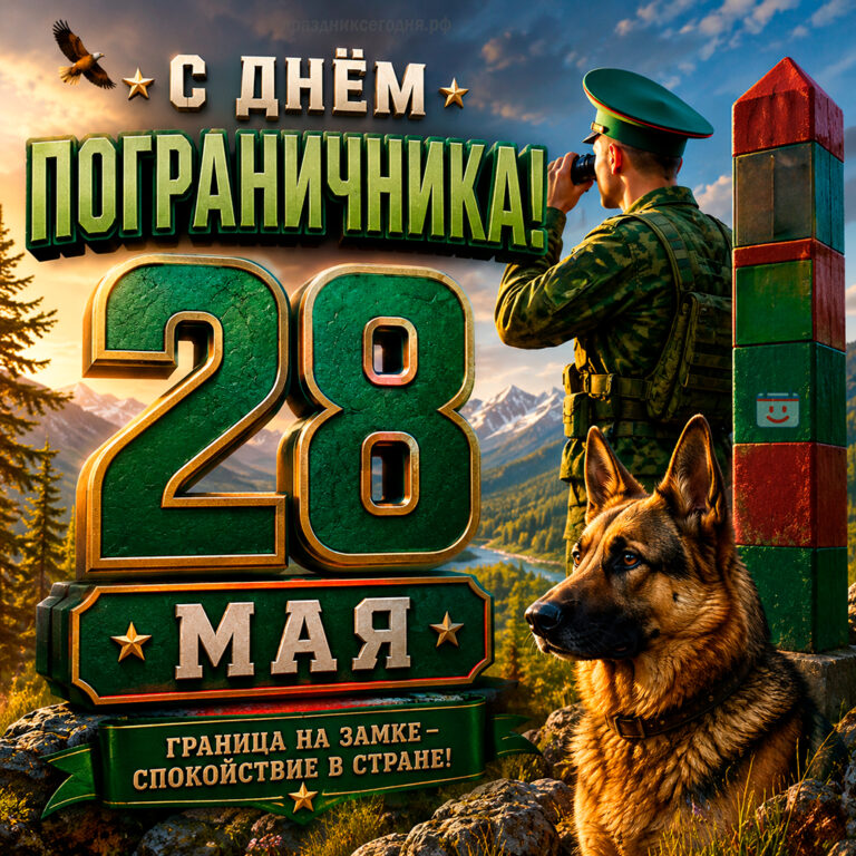 Открытка ко дню пограничника 28 мая