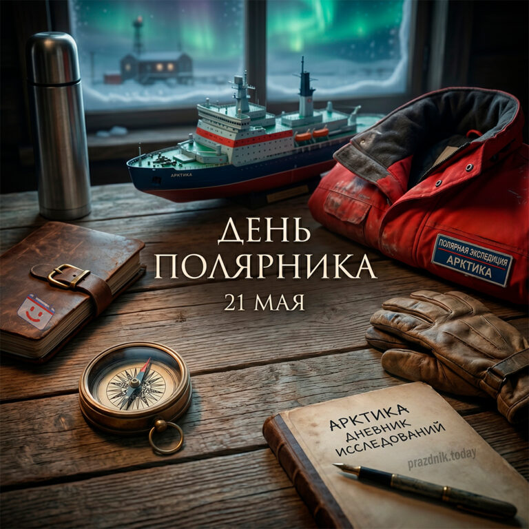 Открытка ко дню полярника 21 мая