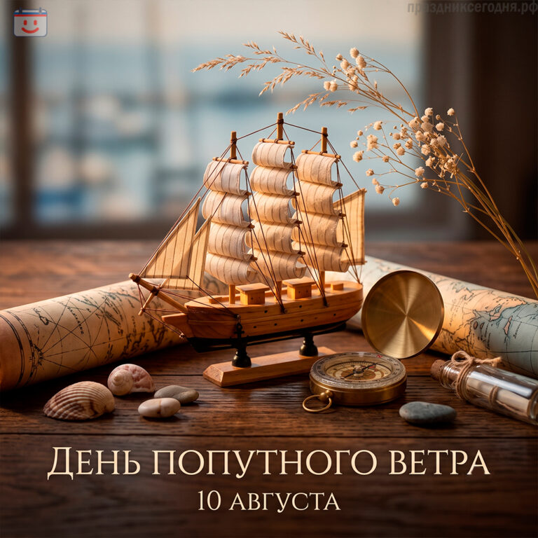Открытка ко дню попутного ветра 10 августа