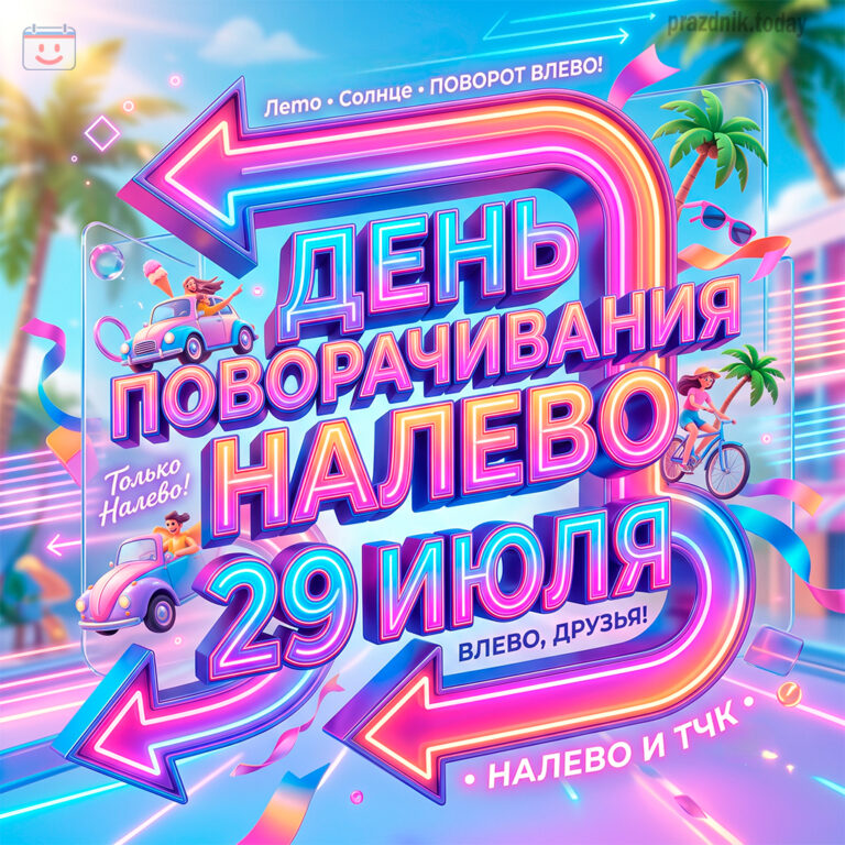 Открытка ко дню поворачивания налево 29 июля