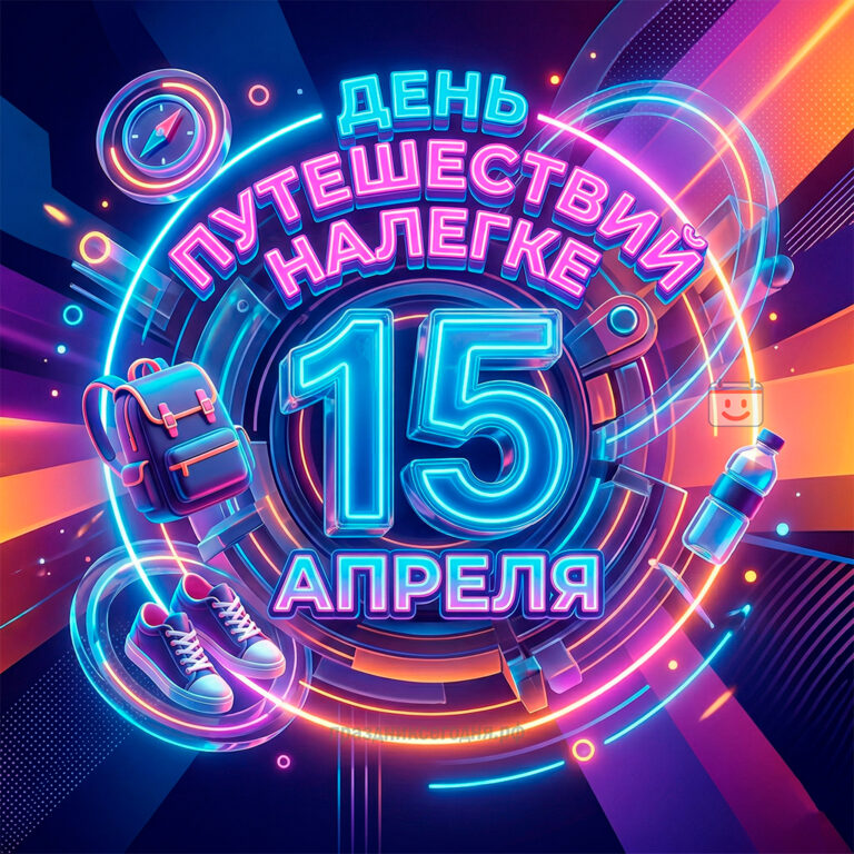 открытка ко дню путешествий налегке 15 апреля
