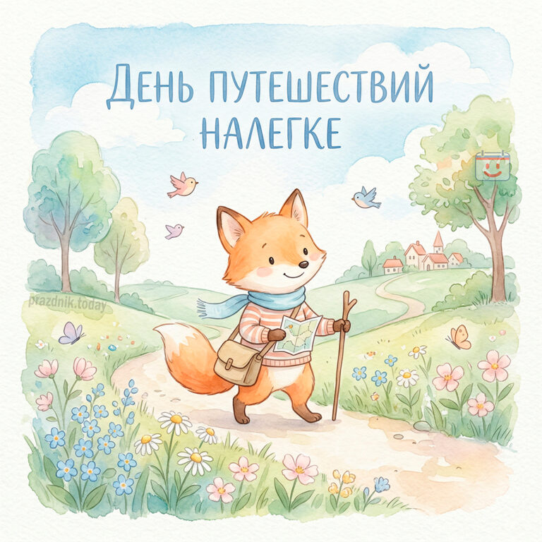 открытка ко дню путешествий налегке 15 апреля