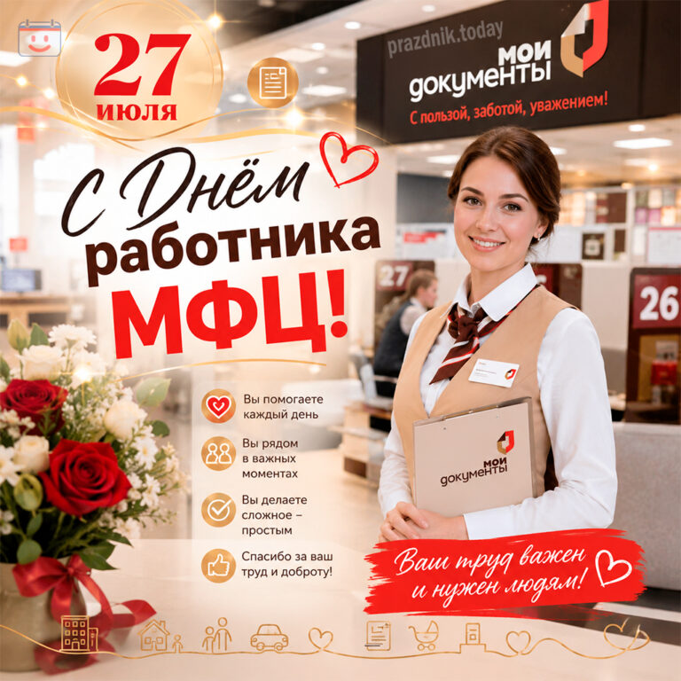 Открытка ко дню работника МФЦ 27 июля