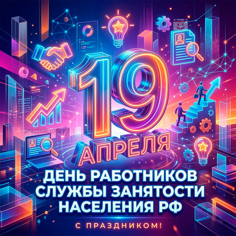 открытка ко дню работников службы занятости населения РФ 19 апреля