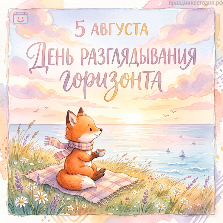Открытка ко дню разглядывания горизонта 5 августа