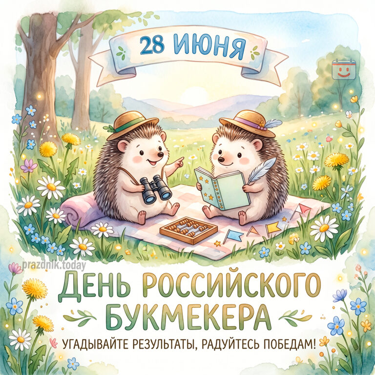 Открытка ко дню российского букмекера 28 июня