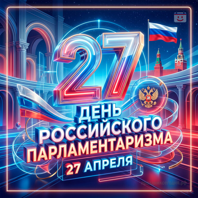 Открытка ко дню российского парламентаризма 27 апреля
