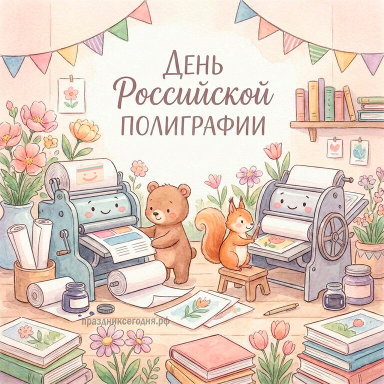 19 апреля праздник открытка день российской полиграфии