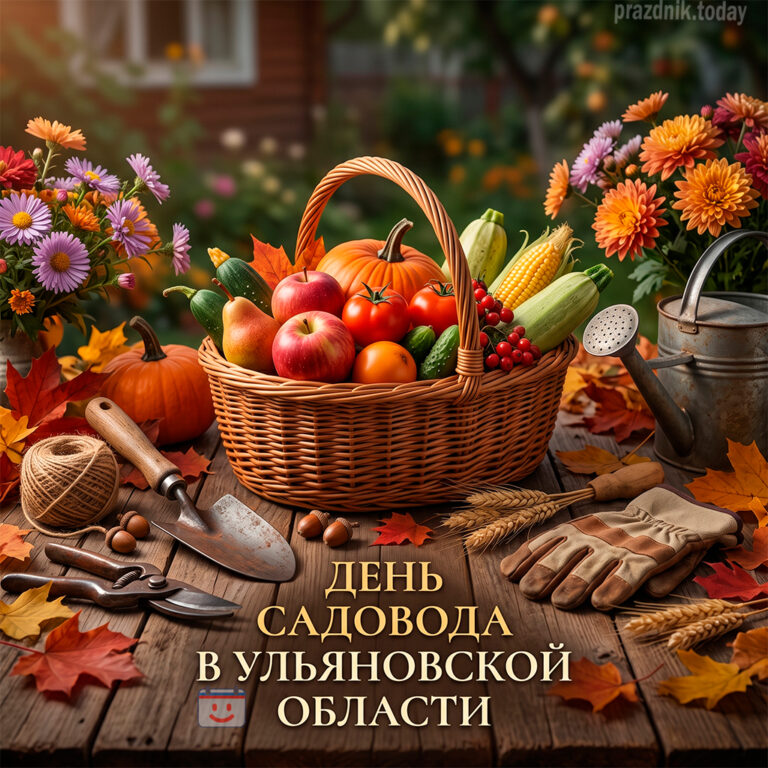 Открытка ко дню садовода в Ульяновской области 14 сентября