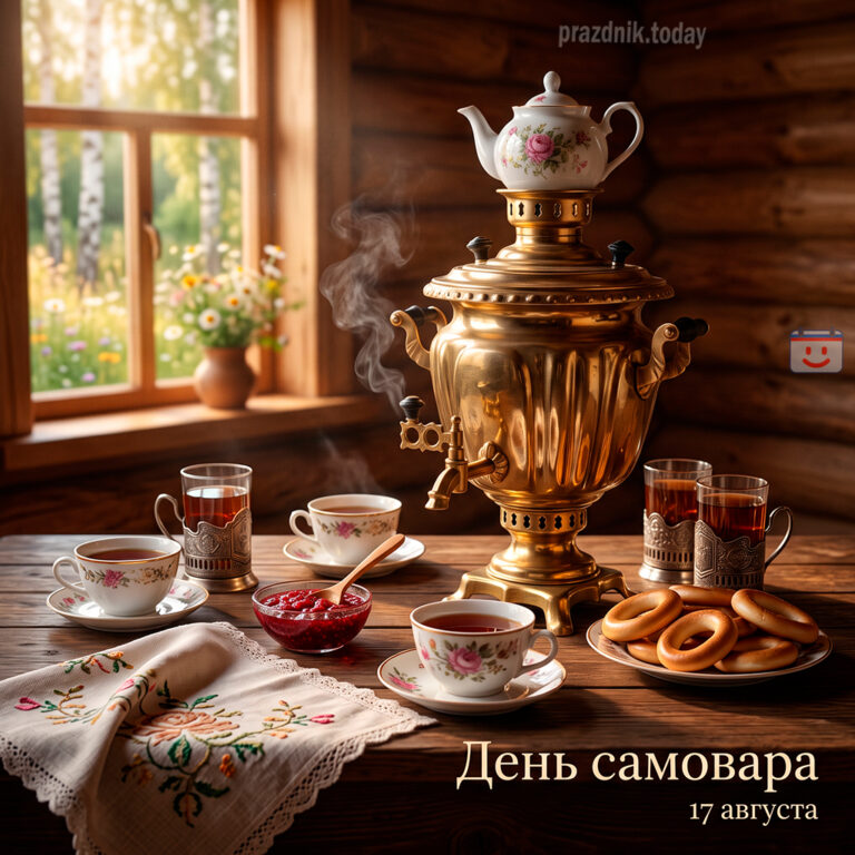 Открытка ко дню самовара 17 августа