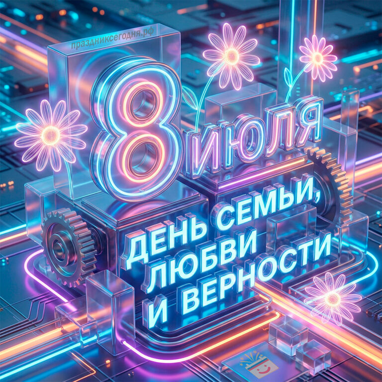 8 июля день семьи, любви и верности открытка праздник