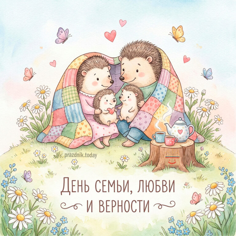 8 июля день семьи, любви и верности открытка праздник