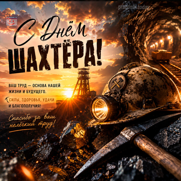 Открытка ко дню шахтера
