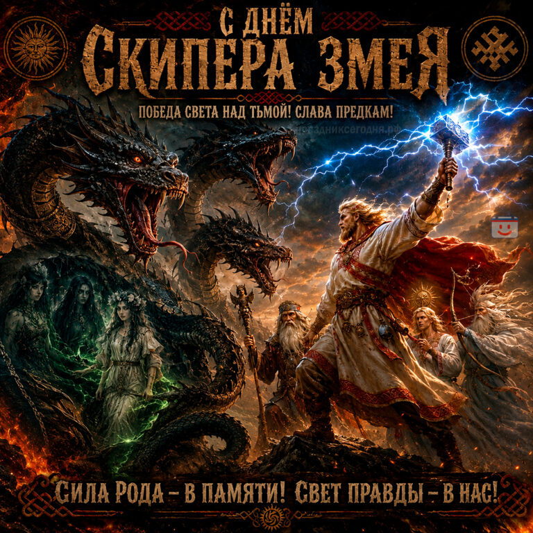 Открытка ко дню Скипера Змея 22 июня