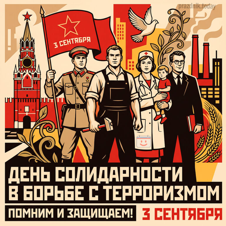 Открытка ко дню солидарности в борьбе с терроризмом 3 сентября