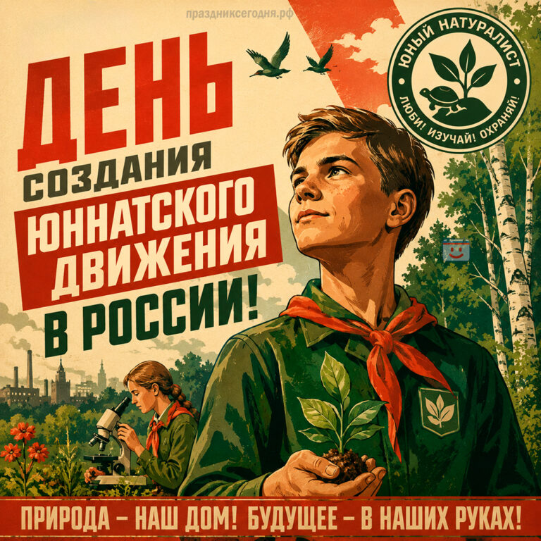 Открытка ко дню День создания юннатского движения в России 15 июня