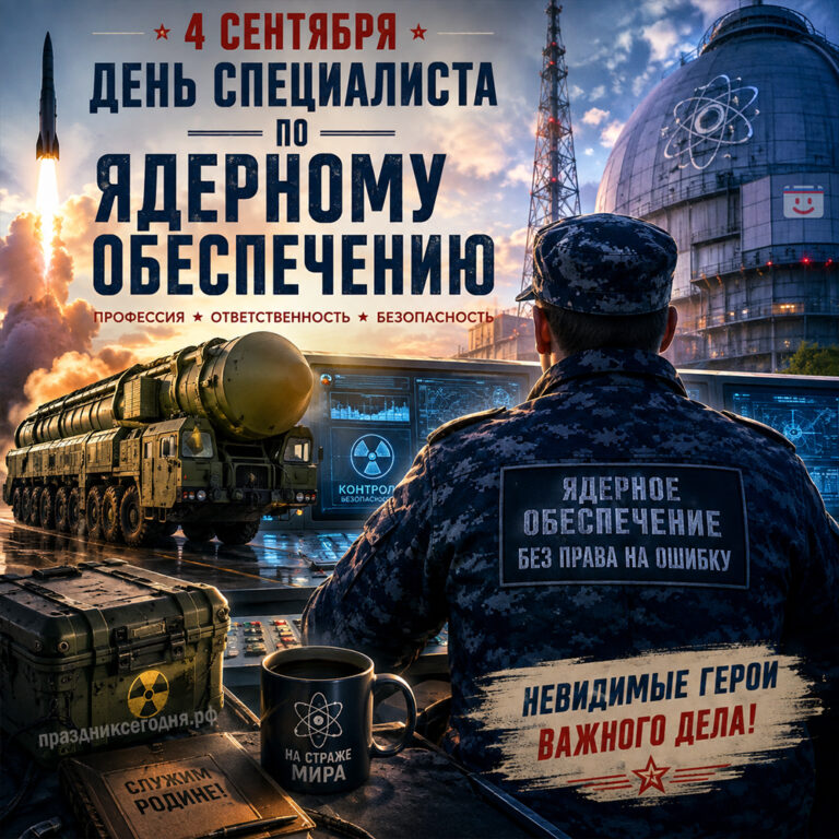 Открытка ко дню специалиста по ядерному обеспечению 4 сентября