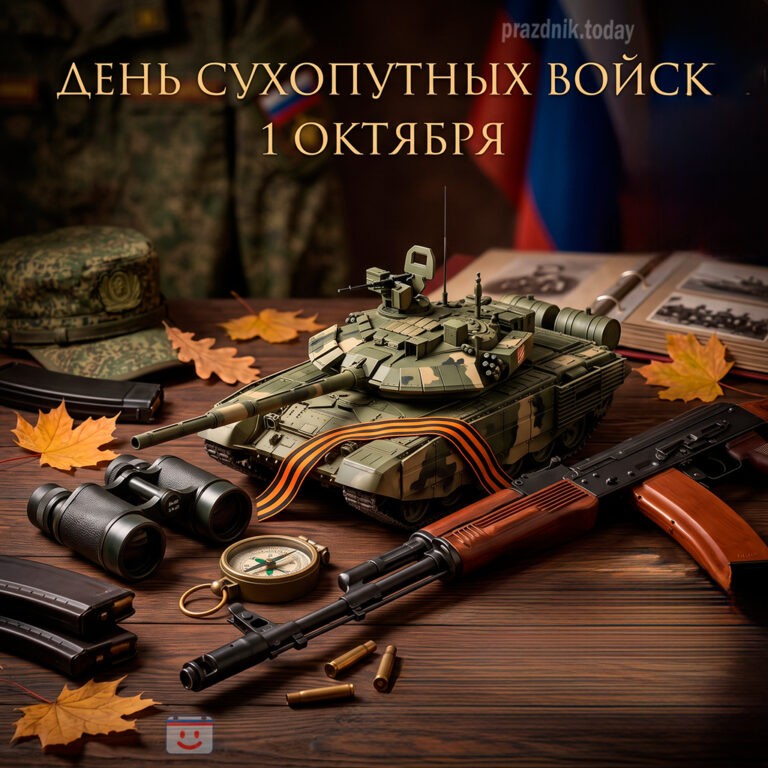 Открытка ко дню Сухопутных войск 1 октября