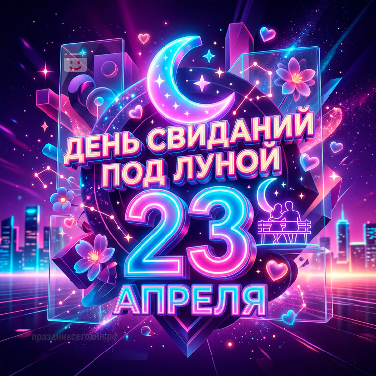 открытка ко дню свиданий под луной 23 апреля