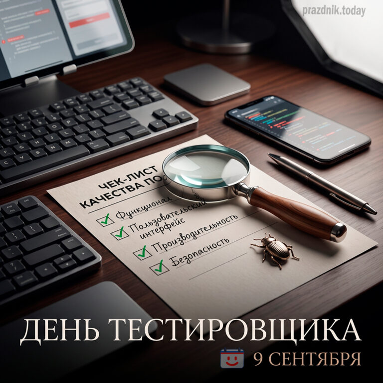 Открытка ко дню тестировщика 9 сентября