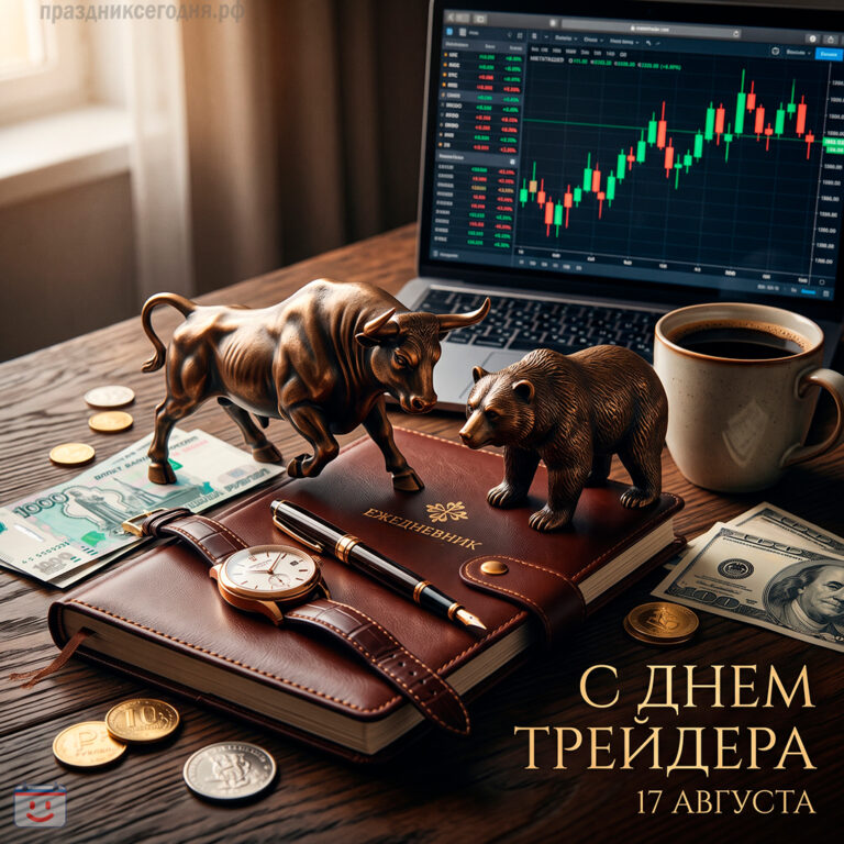 Открытка ко дню трейдера 17 августа