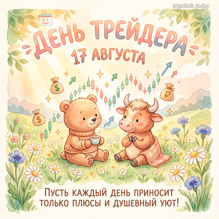 Открытка ко дню трейдера 17 августа