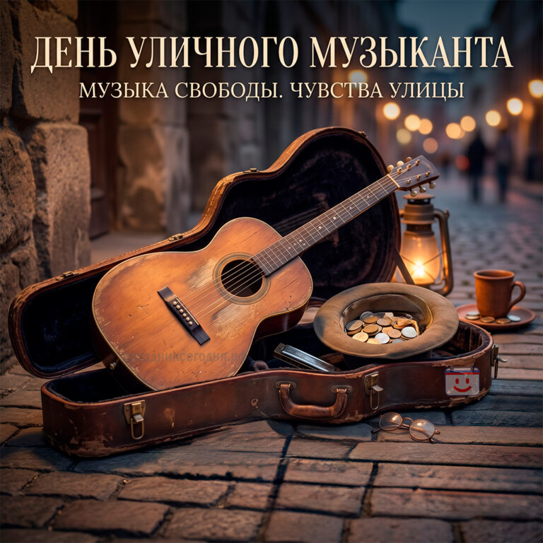Открытка ко дню уличного музыканта
