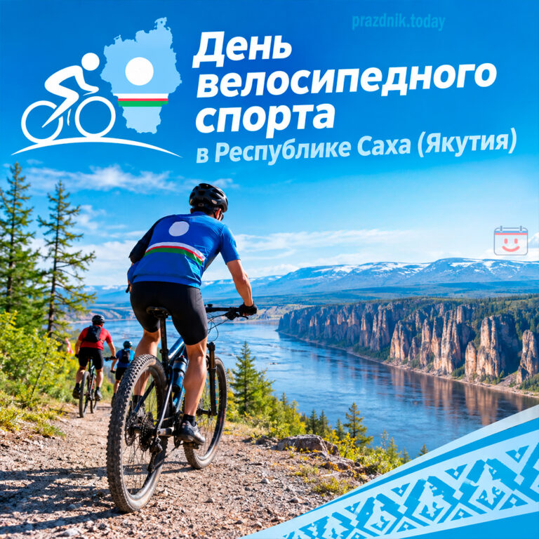 Открытка ко дню велосипедного спорта в Республике Саха (Якутия)