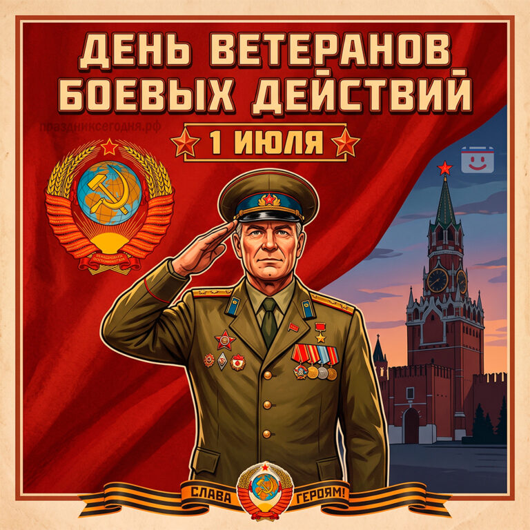 Открытка ко дню ветеранов боевых действий 1 июля