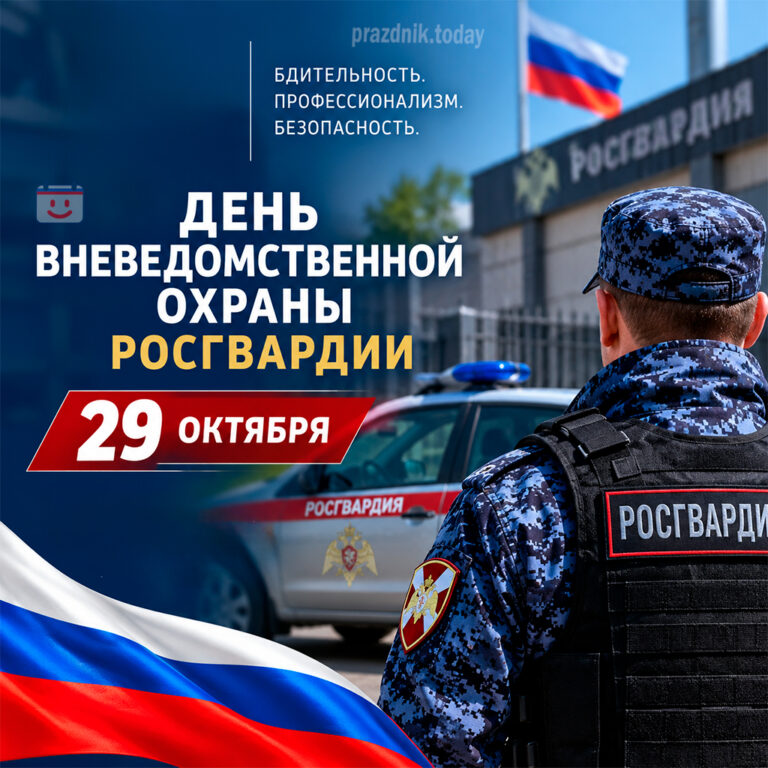 Открытка ко дню вневедомственной охраны Росгвардии 29 октября