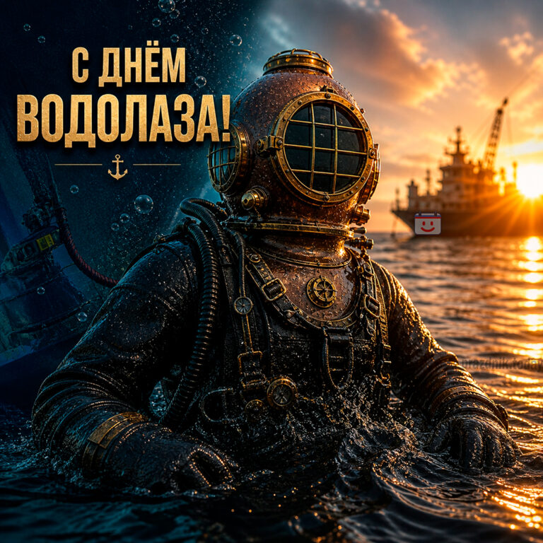 Открытка ко дню водолаза 5 мая