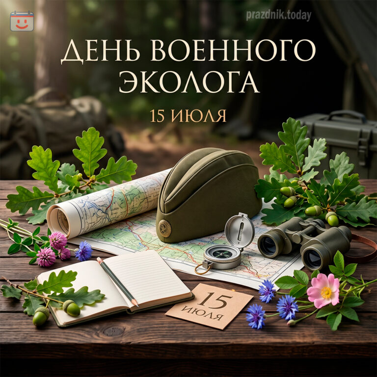 Открытка ко дню военного эколога 15 июля