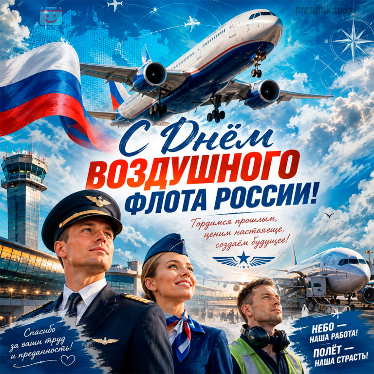 Открытка ко дню Воздушного Флота России
