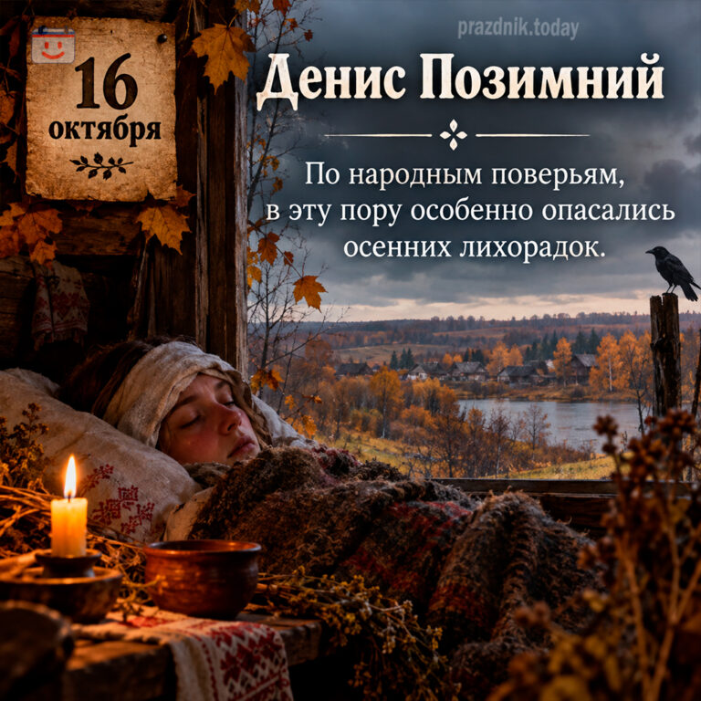 Открытка для праздника Денис Позимний 16 октября