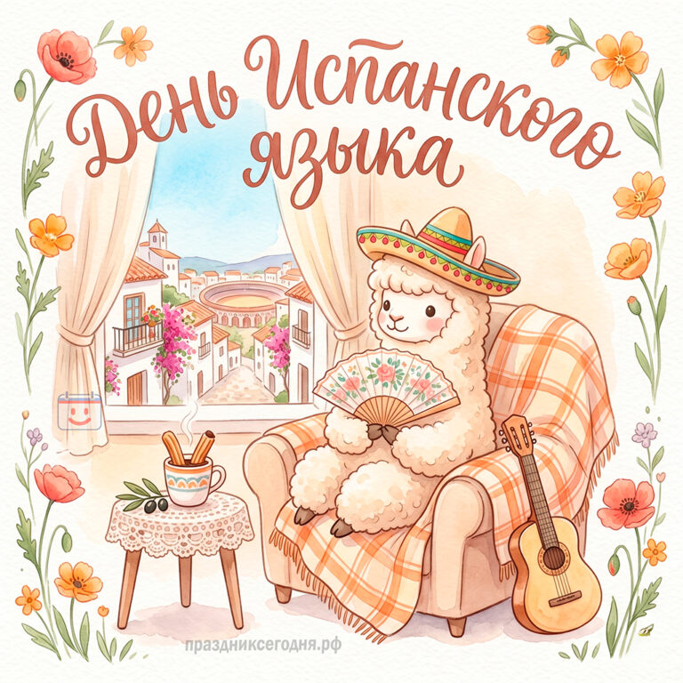 открытка ко дню испанского языка 23 апреля