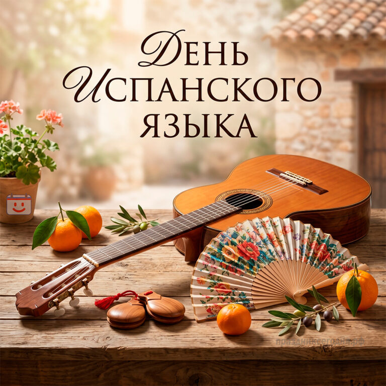 открытка ко дню испанского языка 23 апреля