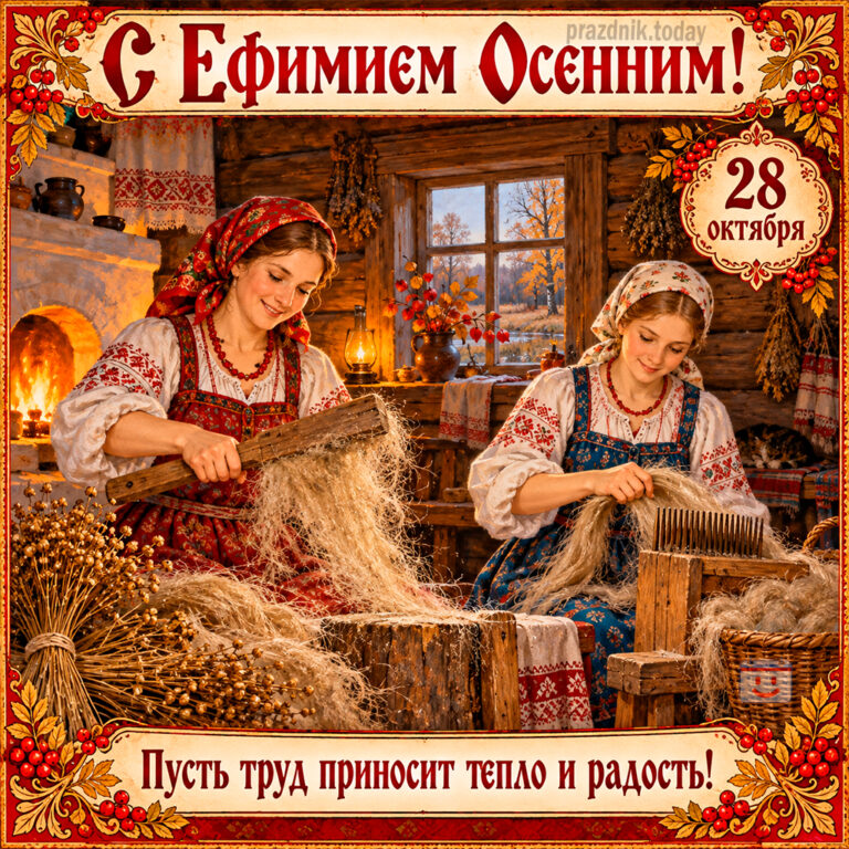Открытка для праздника Ефимий Осенний 28 октября