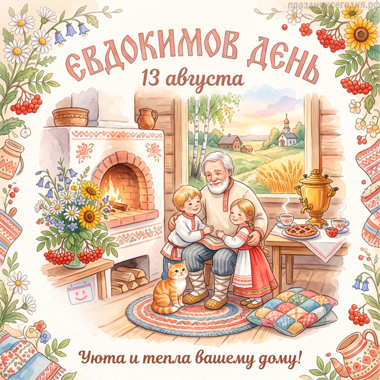 Открытка к Евдокимову дню 13 августа