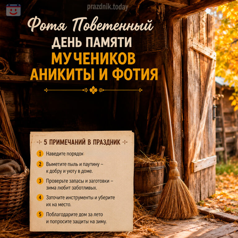 Открытка ко дню Фоти Поветенного