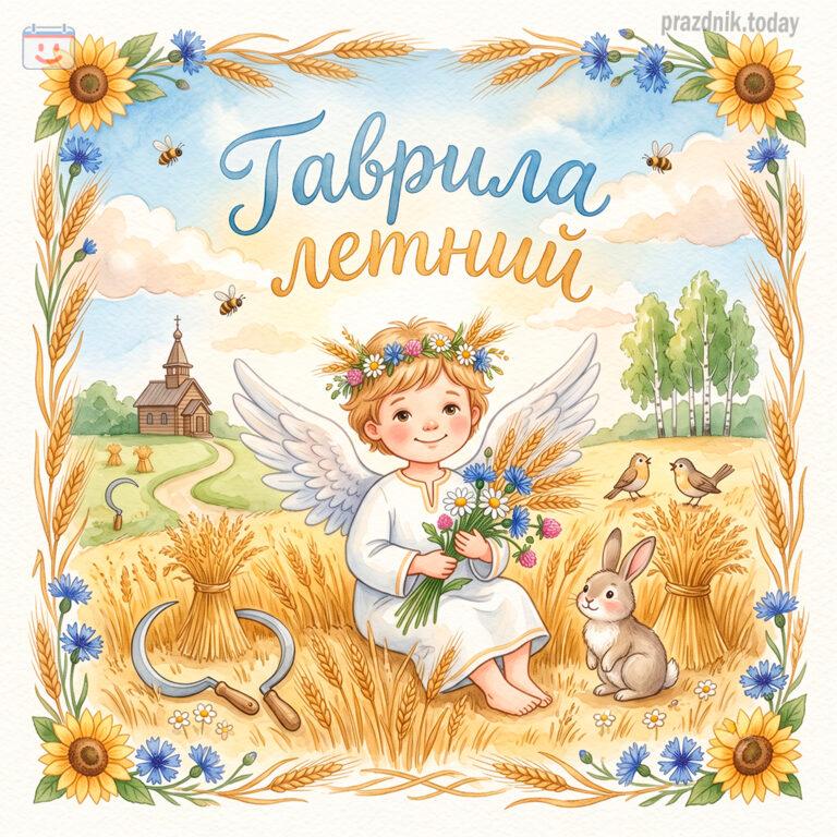 Открытка ко дню Гаврила Летнего