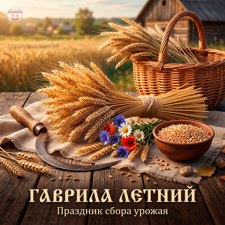 Открытка ко дню Гаврила Летнего
