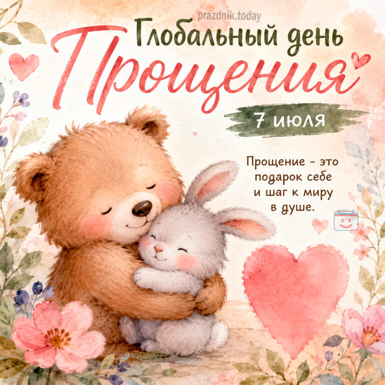Открытка ко дню прощения 7 июля
