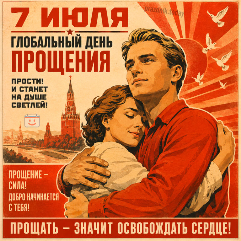 Открытка ко дню прощения 7 июля
