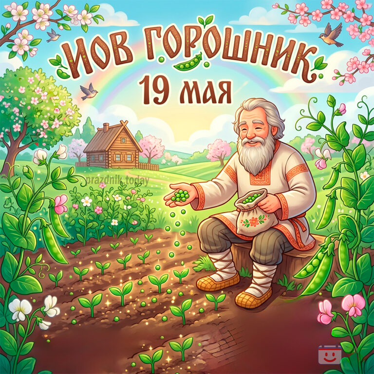 Открытка к празднику Иов Росенник 19 мая