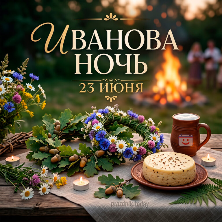 Открытка к Ивановой ночи 23 июня