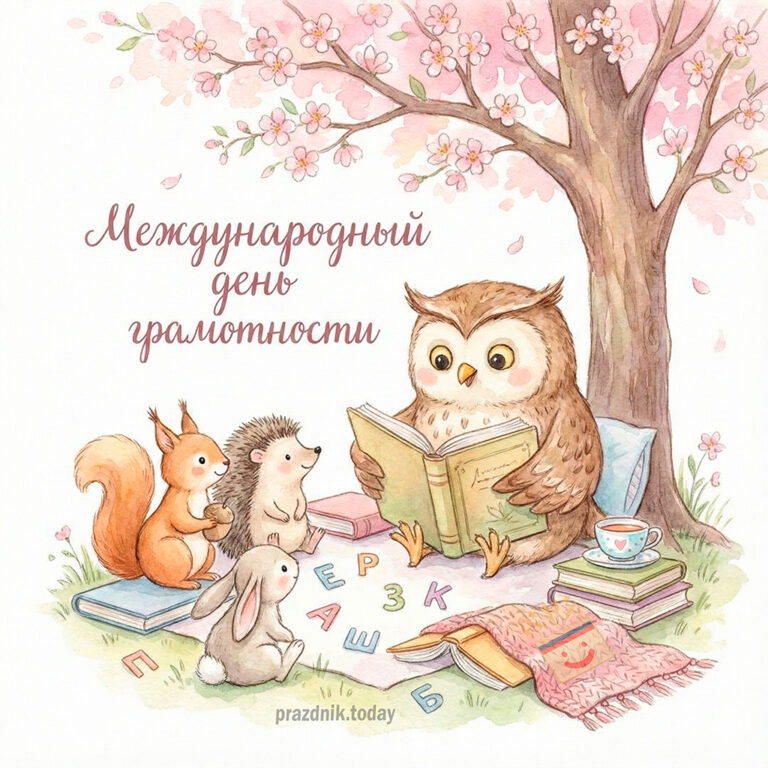 открытка международный день грамотности праздник 8 сентября