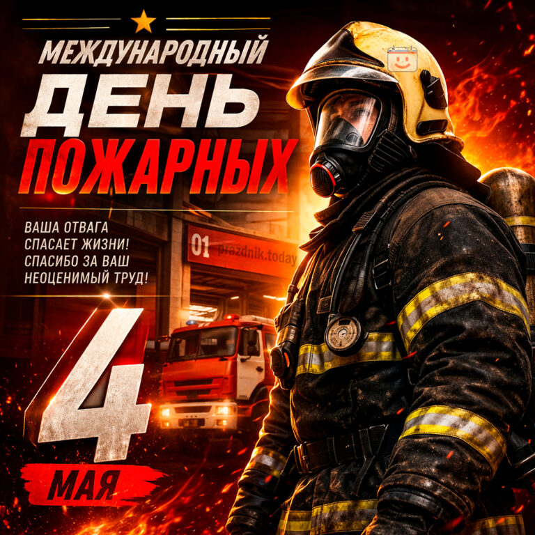 Открытка к Международному дню пожарных 4 мая