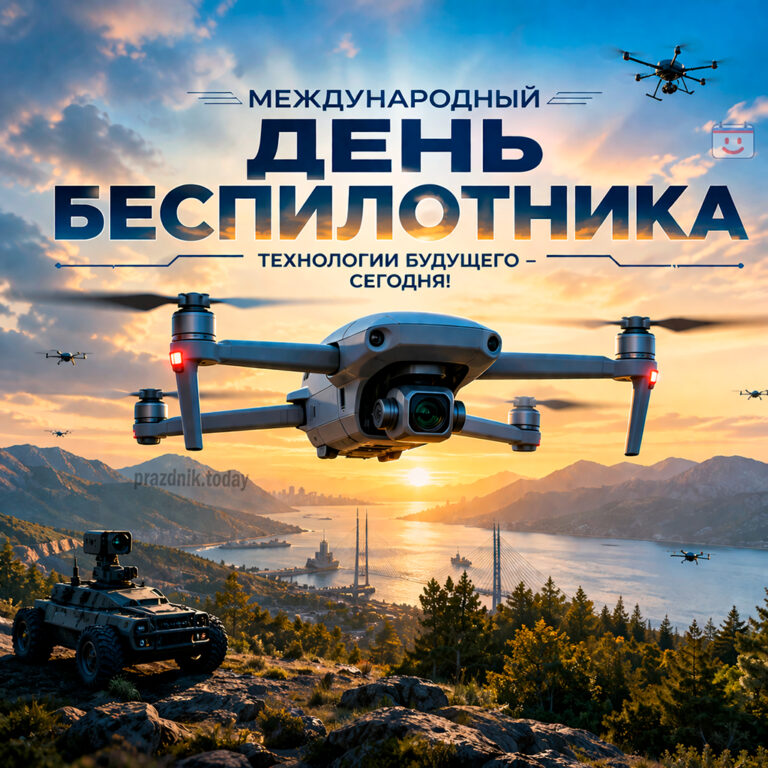 Открытка к Международному дню беспилотника
