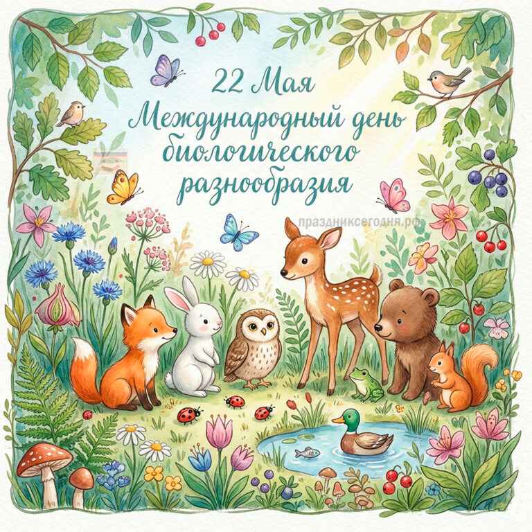 Открытка к Международному дню биологического разнообразия 22 мая
