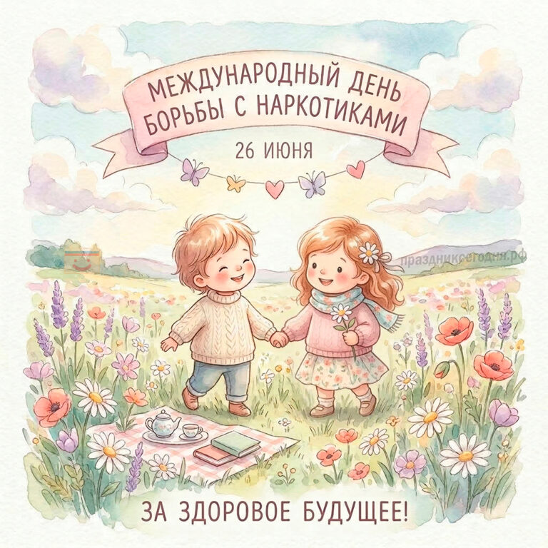 Открытка к Международному дню борьбы с наркотиками 26 июня